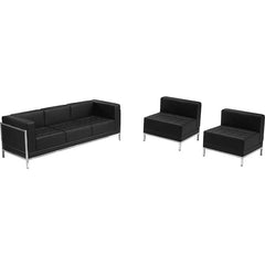 Hercules Imagination Series Black Leathersoft Sofa & Chair Set By Flash Furniture