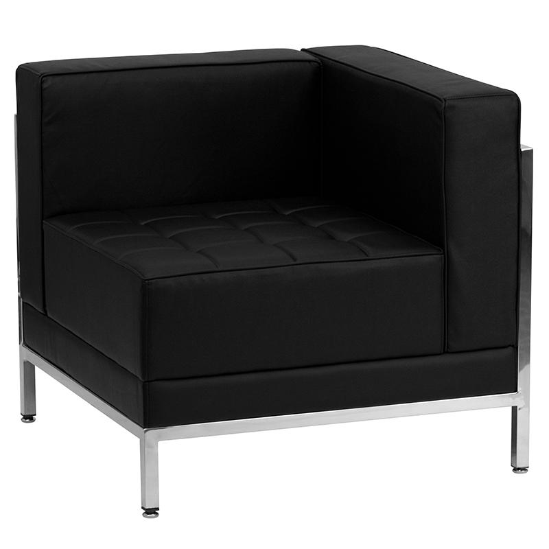 Hercules Imagination Series Black Leathersoft Sectional & Sofa Set, 10 Pieces By Flash Furniture | Sofa Set | Modishstore - 4