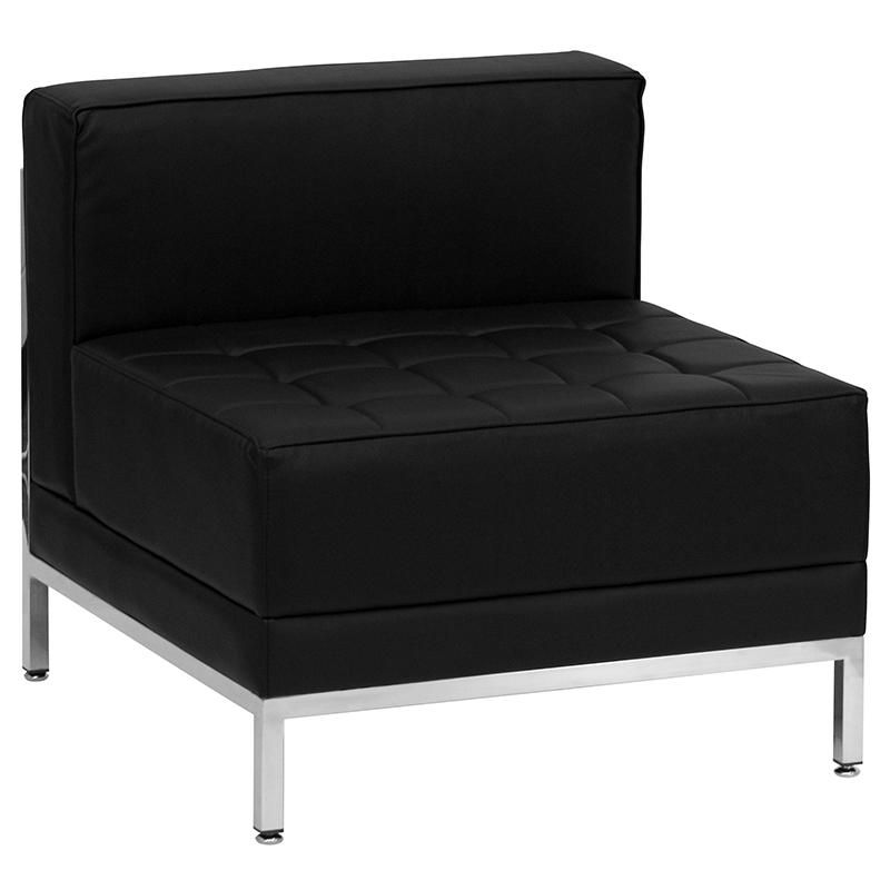 Hercules Imagination Series Black Leathersoft U-Shape Sectional Configuration, 10 Pieces By Flash Furniture | Sofa Set | Modishstore - 4