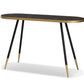 baxton studio lauro modern and contemporary black faux marble and two tone gold and black metal console table | Modish Furniture Store-2
