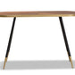 baxton studio lauro modern and contemporary walnut wood finished and two tone gold and black metal console table | Modish Furniture Store-3