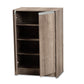 baxton studio langston modern and contemporary weathered oak finished wood 2 door shoe cabinet | Modish Furniture Store-3