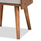 Baxton Studio Elario Mid-Century Modern Two-Tone Grey and Walnut Brown Finished Wood 1-Drawer Nightstand | Nightstands | Modishstore - 4