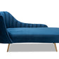 baxton studio kailyn glam and luxe navy blue velvet fabric upholstered and gold finished chaise | Modish Furniture Store-3