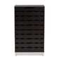 Baxton Studio Ernest Modern and Contemporary Dark Brown Finished Wood 2-Door Shoe Storage Cabinet | Cabinets | Modishstore - 7