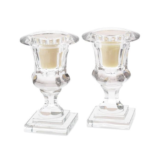 Pair Of Crystal Urn Hurricanes by GO Home