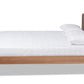 baxton studio keagan mid century modern transitional walnut brown finished wood queen size platform bed | Modish Furniture Store-3