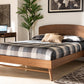 Baxton Studio Keagan Mid-Century Modern Transitional Walnut Brown Finished Wood King Size Platform Bed | Beds | Modishstore - 3