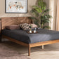 baxton studio giuseppe modern and contemporary walnut brown finished queen size platform bed | Modish Furniture Store-2