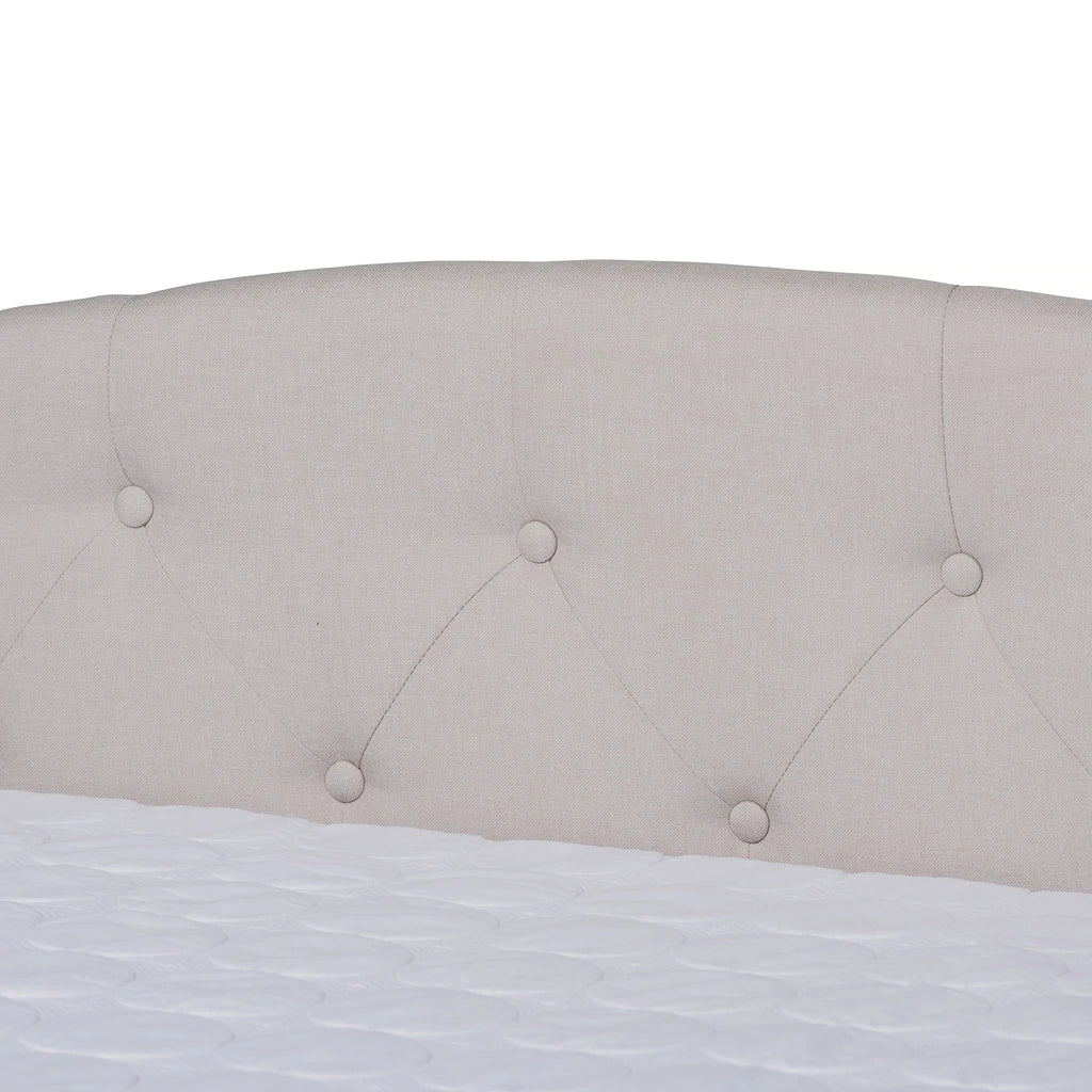 Baxton Studio Becker Modern and Contemporary Transitional Beige Fabric Upholstered Full Size Daybed with Trundle | Daybeds | Modishstore - 6