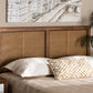 Baxton Studio Gilbert Mid-Century Modern Ash Walnut Finished Wood and Synthetic Rattan Queen Size Headboard | Headboards | Modishstore - 2