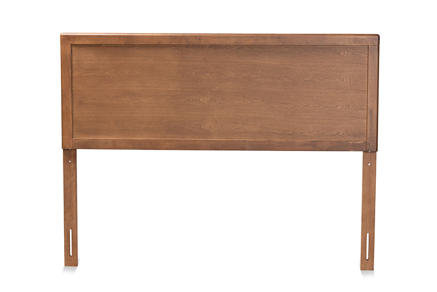 Baxton Studio Alan Modern and Contemporary Transitional Ash Walnut Finished Wood Full Size Headboard | Headboards | Modishstore - 4