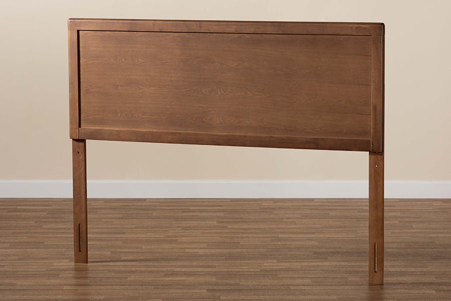 Baxton Studio Alan Modern and Contemporary Transitional Ash Walnut Finished Wood King Size Headboard | Headboards | Modishstore - 3