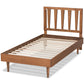 Baxton Studio Kuro Modern and Contemporary Walnut Brown Finished Wood Twin Size Platform Bed | Beds | Modishstore - 7