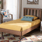 Baxton Studio Kuro Modern and Contemporary Walnut Brown Finished Wood Twin Size Platform Bed | Beds | Modishstore