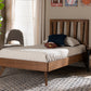 Baxton Studio Michi Modern and Contemporary Ash Walnut Finished Wood Twin Size Bed | Beds | Modishstore