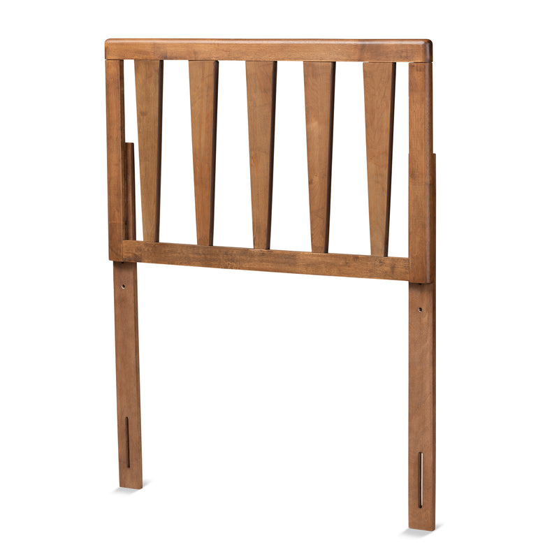 Baxton Studio Duncan Modern and Contemporary Ash Walnut Finished Wood Twin Size Headboard | Headboards | Modishstore