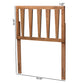 Baxton Studio Duncan Modern and Contemporary Ash Walnut Finished Wood Twin Size Headboard | Headboards | Modishstore - 5