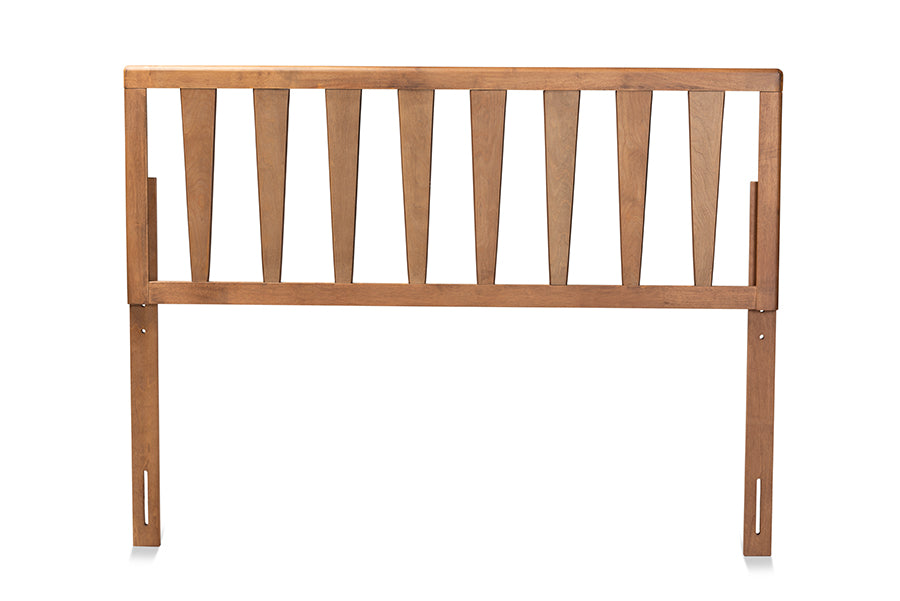 Baxton Studio Duncan Modern and Contemporary Ash Walnut Finished Wood King Size Headboard | Headboards | Modishstore - 4