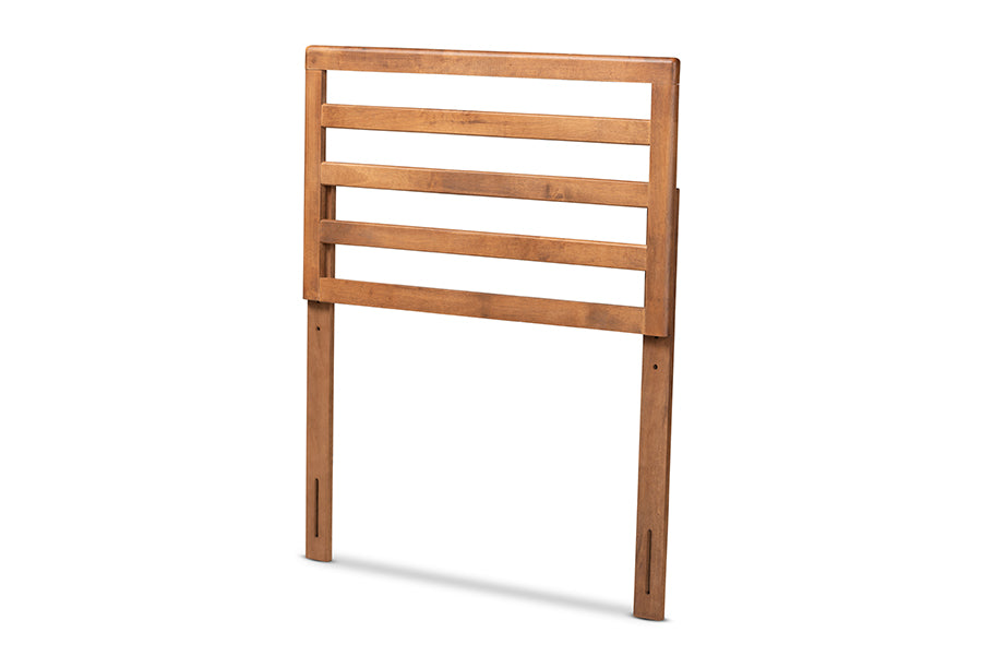 Baxton Studio Akemi Modern and Contemporary Ash Walnut Finished Wood Twin Size Headboard | Headboards | Modishstore - 5