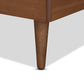 Baxton Studio Ryo Mid-Century Modern Transitional Walnut Brown Finished Wood Twin Size Platform Bed | Beds | Modishstore - 4