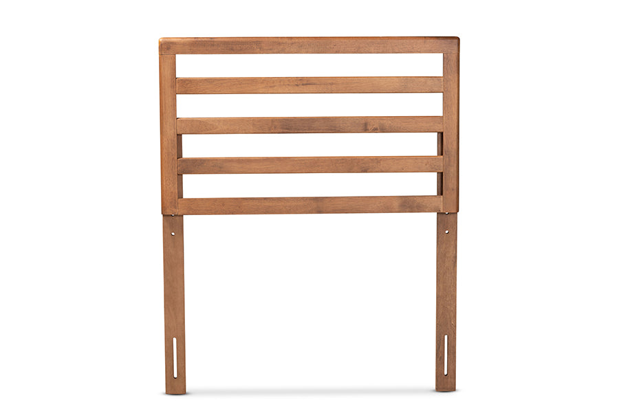 Baxton Studio Akemi Modern and Contemporary Ash Walnut Finished Wood Twin Size Headboard | Headboards | Modishstore - 4
