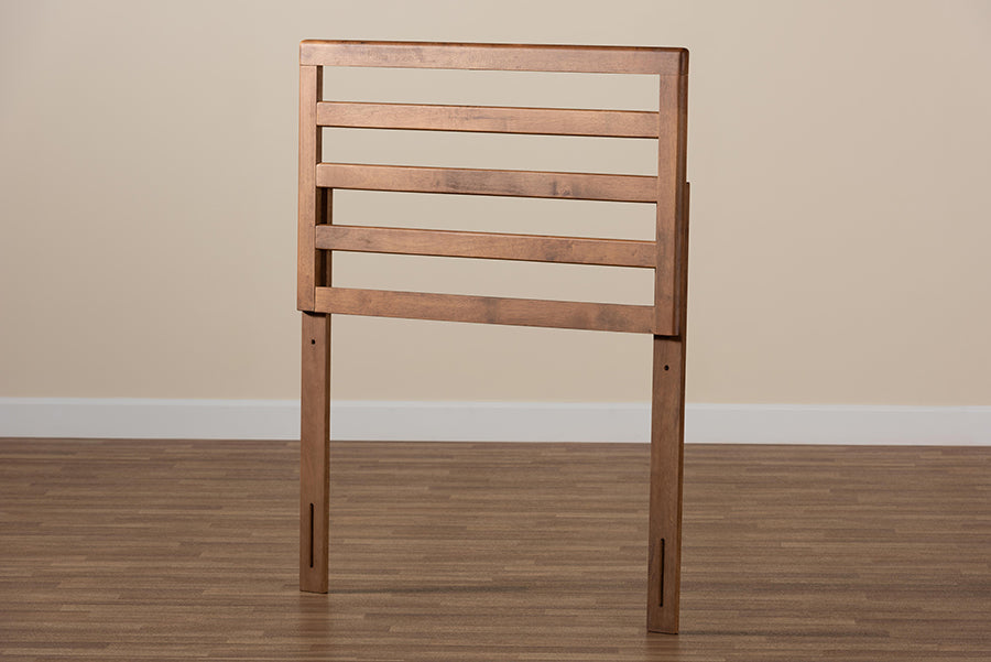 Baxton Studio Akemi Modern and Contemporary Ash Walnut Finished Wood Twin Size Headboard | Headboards | Modishstore - 3