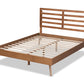 Baxton Studio Shiro Mid-Century Modern Ash Walnut Finished Wood Queen Size Platform Bed | Beds | Modishstore - 6