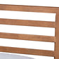Baxton Studio Shiro Mid-Century Modern Ash Walnut Finished Wood Queen Size Platform Bed | Beds | Modishstore - 3
