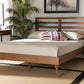 Baxton Studio Shiro Mid-Century Modern Ash Walnut Finished Wood Queen Size Platform Bed | Beds | Modishstore
