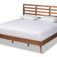 Baxton Studio Shiro Mid-Century Modern Ash Walnut Finished Wood King Size Platform Bed | Beds | Modishstore - 4