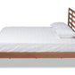 Baxton Studio Shiro Mid-Century Modern Ash Walnut Finished Wood King Size Platform Bed | Beds | Modishstore - 2