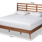 Baxton Studio Shiro Mid-Century Modern Ash Walnut Finished Wood King Size Platform Bed | Beds | Modishstore - 5