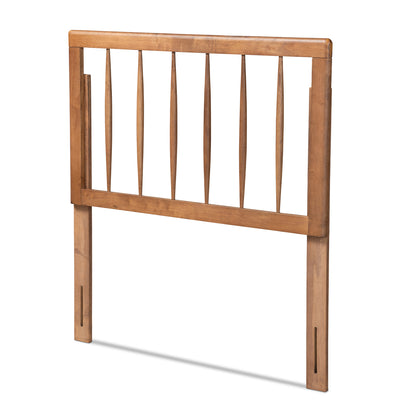 Baxton Studio Valin Modern and Contemporary Ash Walnut Finished Wood Twin Size Headboard | Headboards | Modishstore