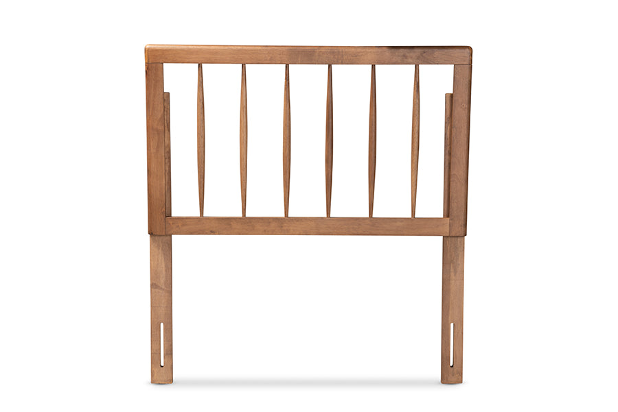 Baxton Studio Valin Modern and Contemporary Ash Walnut Finished Wood Twin Size Headboard | Headboards | Modishstore - 5