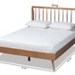 Baxton Studio Toru Mid-Century Modern Ash Walnut Finished Wood King Size Platform Bed | Beds | Modishstore - 6