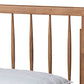 Baxton Studio Toru Mid-Century Modern Ash Walnut Finished Wood King Size Platform Bed | Beds | Modishstore - 5