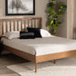 Baxton Studio Toru Mid-Century Modern Ash Walnut Finished Wood Full Size Platform Bed | Beds | Modishstore - 2
