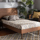 Baxton Studio Yori Mid-Century Modern Walnut Brown Finished Wood Twin Size Platform Bed | Beds | Modishstore