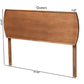 Baxton Studio Laurien Mid-Century Modern Ash Walnut Finished Wood Queen Size Headboard | Headboards | Modishstore - 5