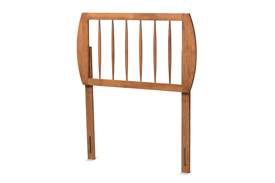 baxton studio norman modern and contemporary transitional ash walnut finished wood twin size headboard | Modish Furniture Store-2