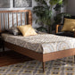 Baxton Studio Chiyo Mid-Century Modern Transitional Walnut Brown Finished Wood Twin Size Platform Bed | Modishstore | Beds