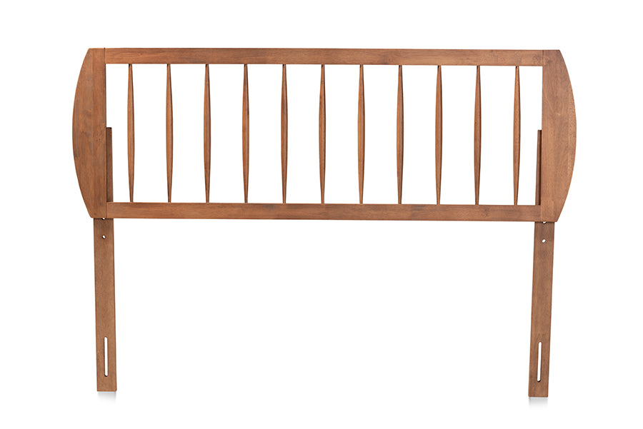 Baxton Studio Norman Modern and Contemporary Transitional Ash Walnut Finished Wood Full Size Headboard | Headboards | Modishstore - 4