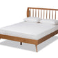 Baxton Studio Emiko Modern and Contemporary Walnut Brown Finished Wood King Size Platform Bed | Beds | Modishstore - 3