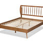 Baxton Studio Emiko Modern and Contemporary Walnut Brown Finished Wood King Size Platform Bed | Beds | Modishstore - 2