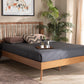 Baxton Studio Emiko Modern and Contemporary Walnut Brown Finished Wood King Size Platform Bed | Beds | Modishstore