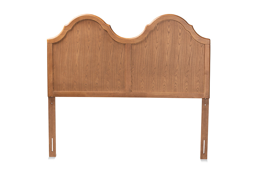 Baxton Studio Tobin Vintage Classic and Traditional Ash Walnut Finished Wood King Size Arched Headboard | Headboards | Modishstore - 3