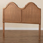 Baxton Studio Tobin Vintage Classic and Traditional Ash Walnut Finished Wood Queen Size Arched Headboard | Headboards | Modishstore - 3