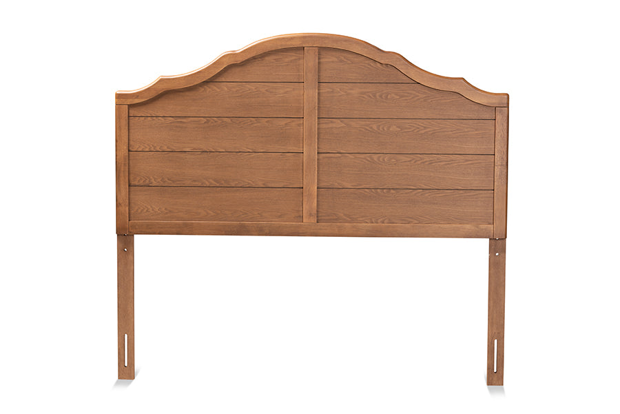 Baxton Studio Clive Vintage Traditional Farmhouse Ash Walnut Finished Wood Full Size Headboard | Headboards | Modishstore - 4