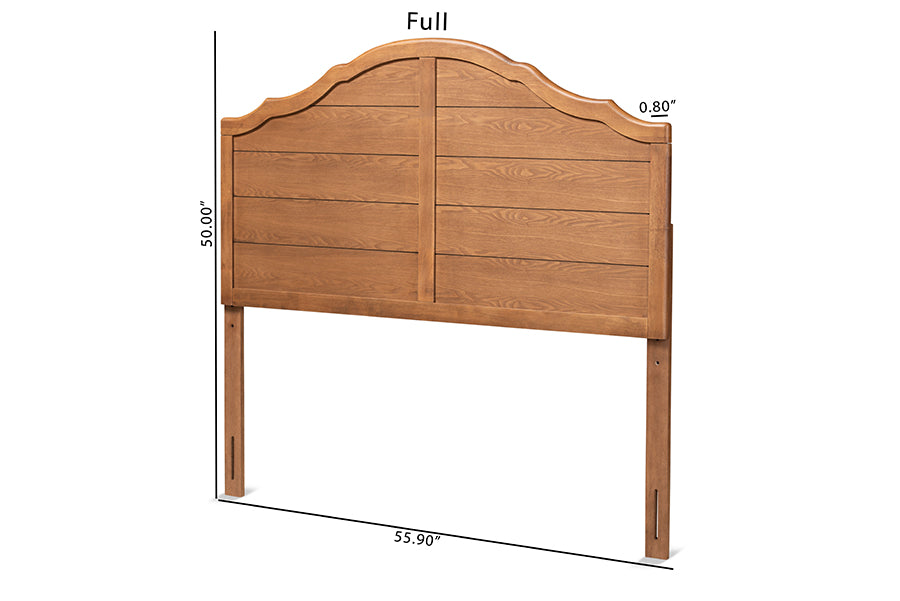 Baxton Studio Clive Vintage Traditional Farmhouse Ash Walnut Finished Wood Full Size Headboard | Headboards | Modishstore - 5